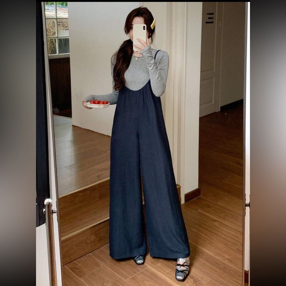 New DAZY Women's Solid Color Spaghetti Strap Casual Jumpsuit